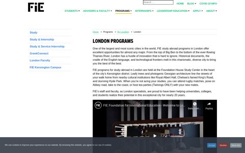 London - Foundation for International Education