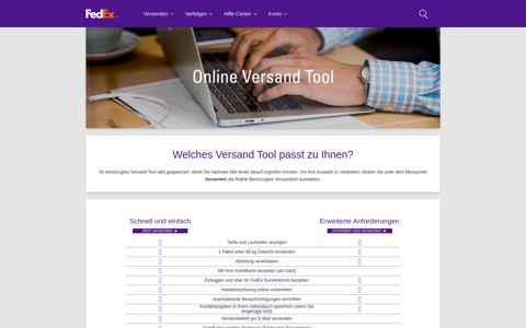 Online Shipping Tool - FedEx | Deutschland