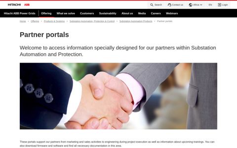 Partner portals - Hitachi ABB Power Grids