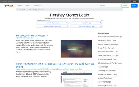 Hershey Kronos - PortalGuard - Portal Access - LoginFacts