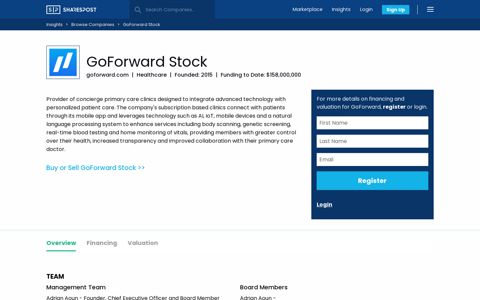 Invest or Sell GoForward Stock - SharesPost