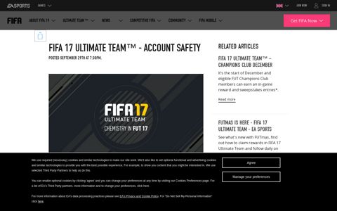 FIFA 17 Ultimate Team™ - Account Safety - EA SPORTS ...