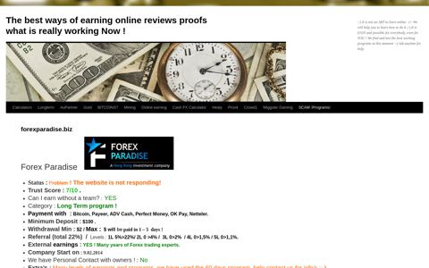 forexparadise.biz - The best ways of earning online reviews ...