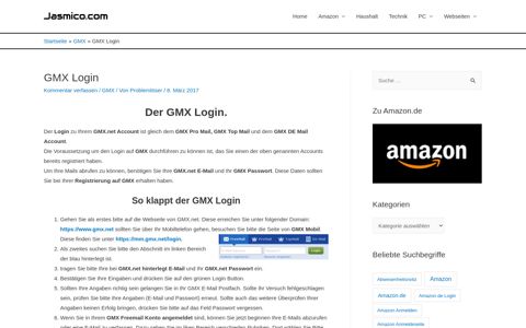 GMX Login | schnell und einfach zum GMX.net Login - Jasmico