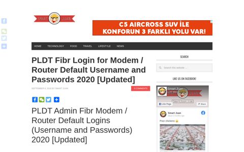 PLDT Fibr Login for Modem / Router Default Username and ...