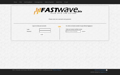 Make a Payment - FastWave.biz High Speed Internet