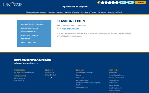 FlashLine Login | Kent State University