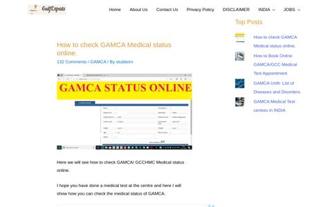 How to check GAMCA Medical status online. - Gulf Expat