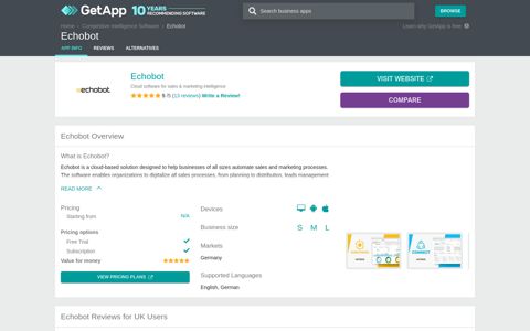 Echobot Reviews, Prices & Ratings | GetApp UK 2020