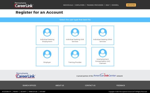 Register for an Account - PA CareerLink