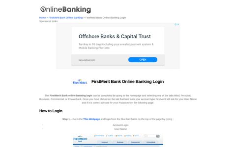 FirstMerit Bank Online Banking Login | Online Banking