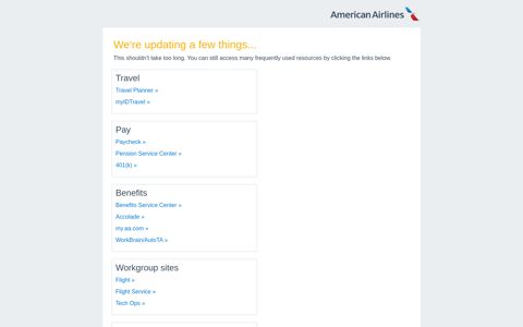 American Airlines – Jetnet – We're updating a few things...
