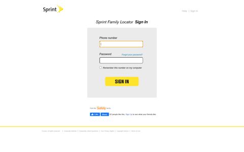 Sign In - Sprint Family Locator