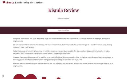 Kismia Dating Site - Review - Google Sites