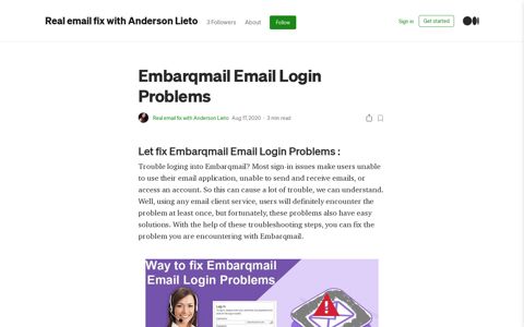 Let fix Embarqmail Email Login Problems - Medium