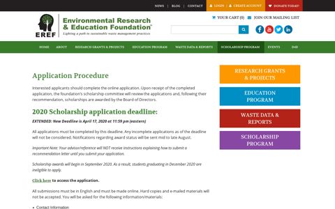 How To Apply - Environmental Research & Education ...