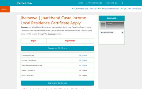 Jharsewa | Jharkhand Caste Income Local Residence ...