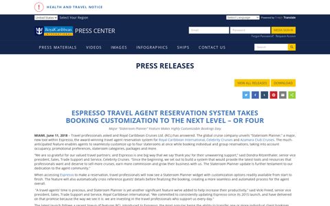 ESPRESSO TRAVEL AGENT RESERVATION SYSTEM ...