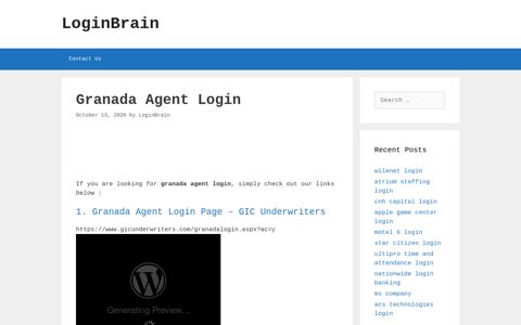 Granada Agent - Granada Agent Login Page - Gic Underwriters