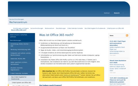 Was ist Office 365 noch? - Rechenzentrum - Uni Bamberg