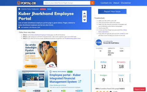 Kuber Jharkhand Employee Portal