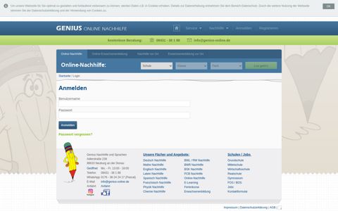Login - Genius Online - Dein online Nachhilfe-Portal zu guten ...