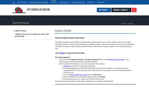 Parent Portal / Parent Portal - City Schools of Decatur