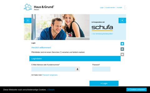 LogIn in den Kunden-Bereich I Haus & Grund Hessen
