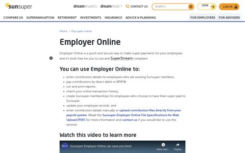 Employer Online | Paying Super Online | Sunsuper