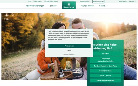 HanseMerkur Reiseversicherung - online buchen