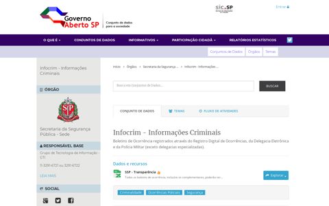 Infocrim - Informações Criminais - Conjuntos de dados ...