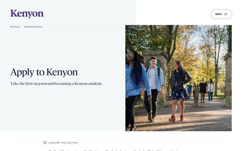 Apply to Kenyon | Kenyon College
