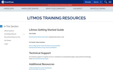 Litmos Training Resources | AmeriCorps