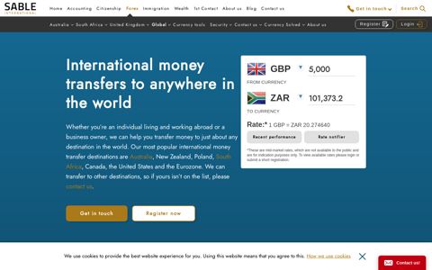Global money transfers | Sable International