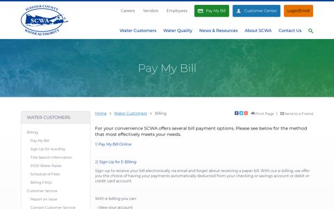 Pay My Bill - Billing | Suffolk County Water Authority