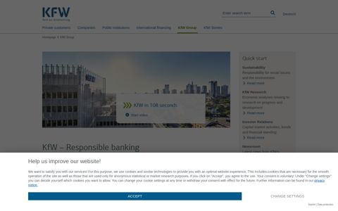 Responsible banking - KfW
