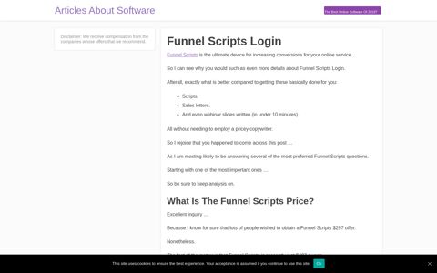 Funnel Scripts Login – Articles About Software