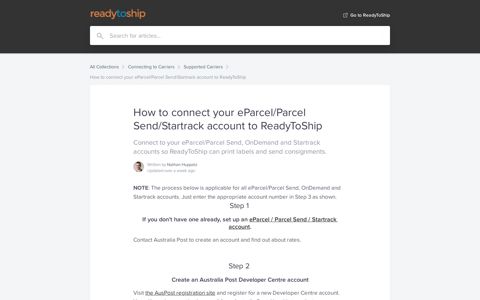 How to connect your eParcel/Parcel Send account to ...
