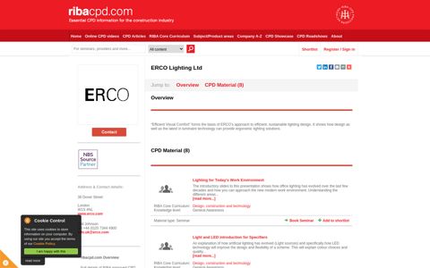 ERCO Lighting Ltd CPD materials - ribacpd.com