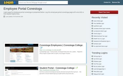 Employee Portal Conestoga - Loginii.com
