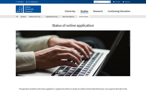 Online Status – Leibniz Universität Hannover