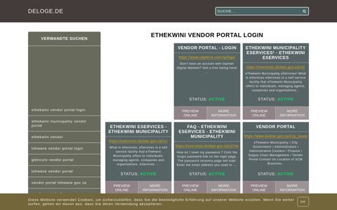 ethekwini vendor portal login - Allgemeine Informationen zum Login