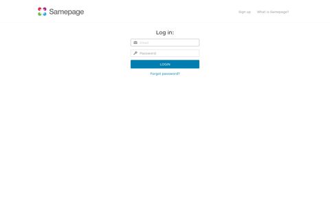 Log In | Samepage