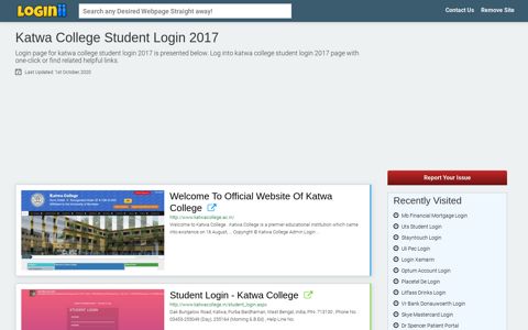 Katwa College Student Login 2017 - Loginii.com