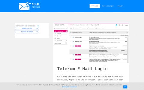Telekom E-Mail Login 🛎️ Posteingang und E-Mail Center
