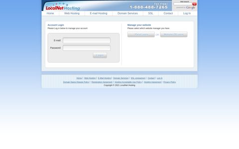 Log In - LocalNet Hosting