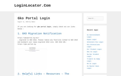 gko portal - LoginLocator.Com