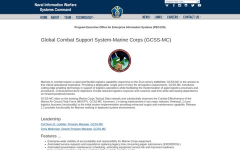 Global Combat Support System-Marine Corps (GCSS-MC)