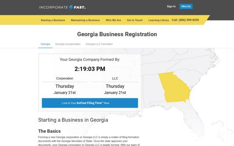 Georgia Business Registration | Georgia LLC | IncFast™