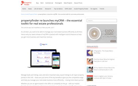 propertyfinder re-launches myCRM – the essential toolkit for ...